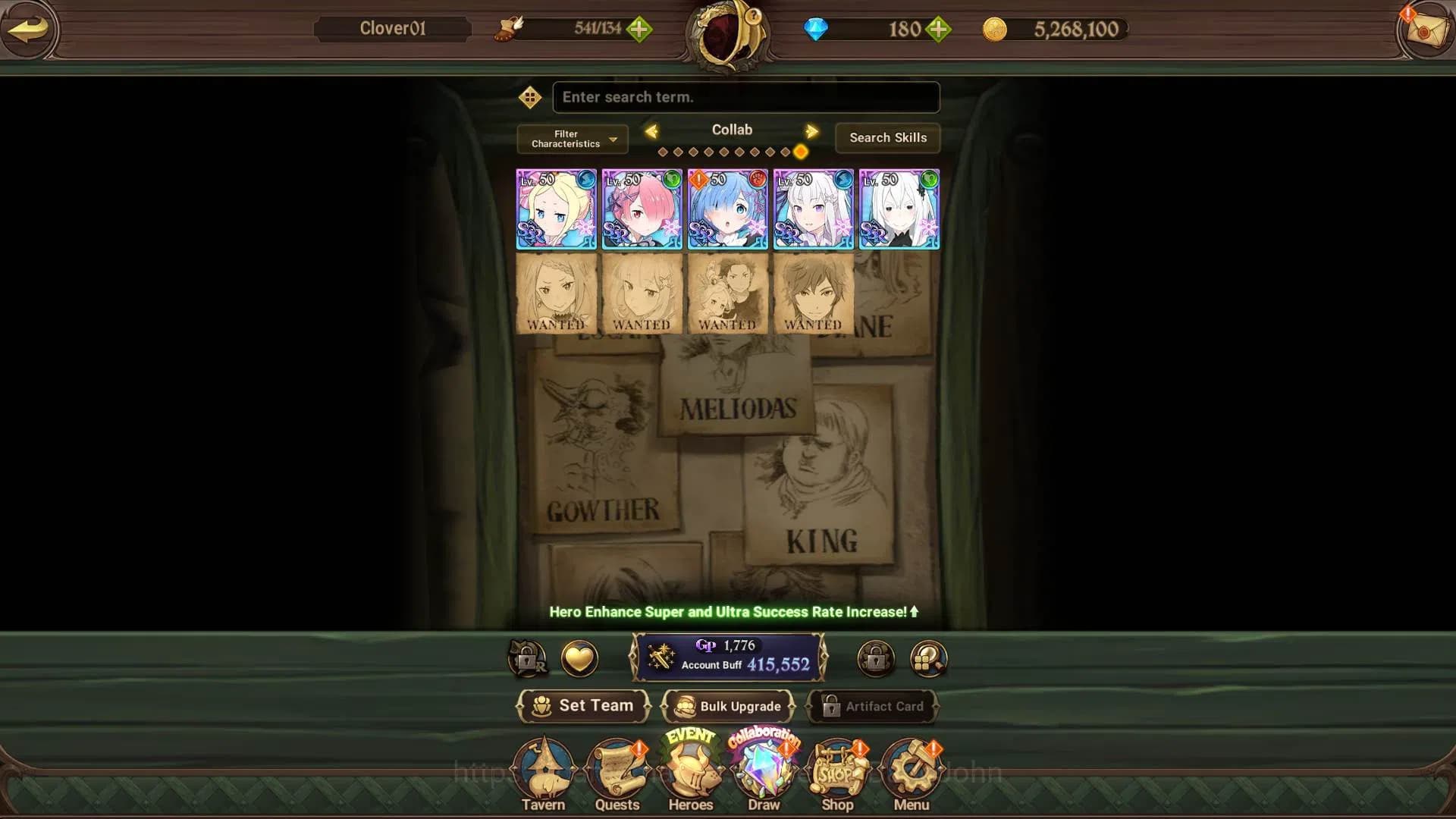 The Seven Deadly Sins: Grand Cross Accounts GLOBAL | 400k CC | Collab Re-Zero (Rem Ram Beatric image 7