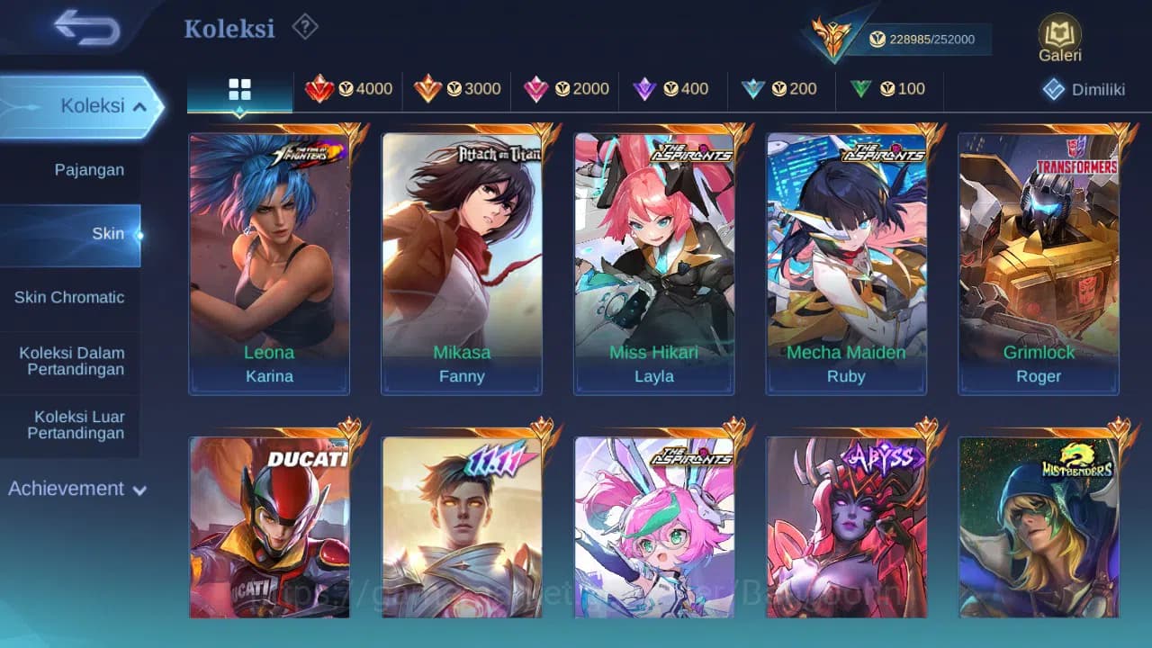 Mobile Legends: Bang Bang Accounts Hero 132 Skin 570 | Collector Ling | AOT Fanny | A image 19