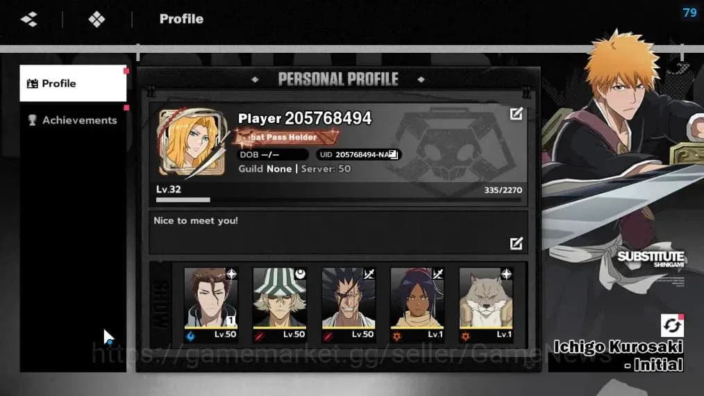 BLEACH: Soul Resonance Accounts NA Crunchyroll|LV 32|6 SSR [(AizenB1,Urahara,Zarak image 1