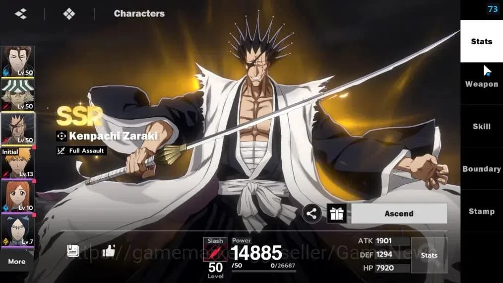 BLEACH: Soul Resonance Accounts NA Crunchyroll|LV 32|6 SSR [(AizenB1,Urahara,Zarak image 9