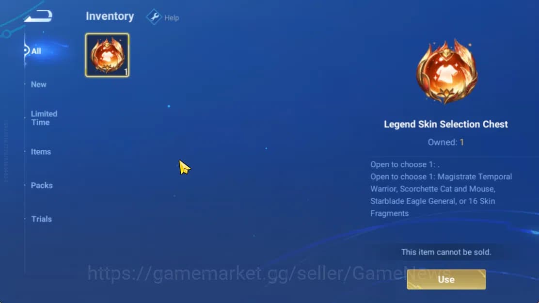 Honor of Kings Accounts Hero 7 |Starter with Legend Skin Selection Chest(D image 2