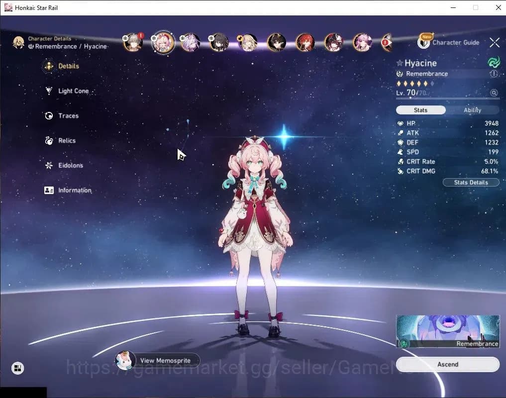 Honkai Star Rail Accounts Asia|TL 58|1 Golden Companion|7 Limited|Castorice+ image 16
