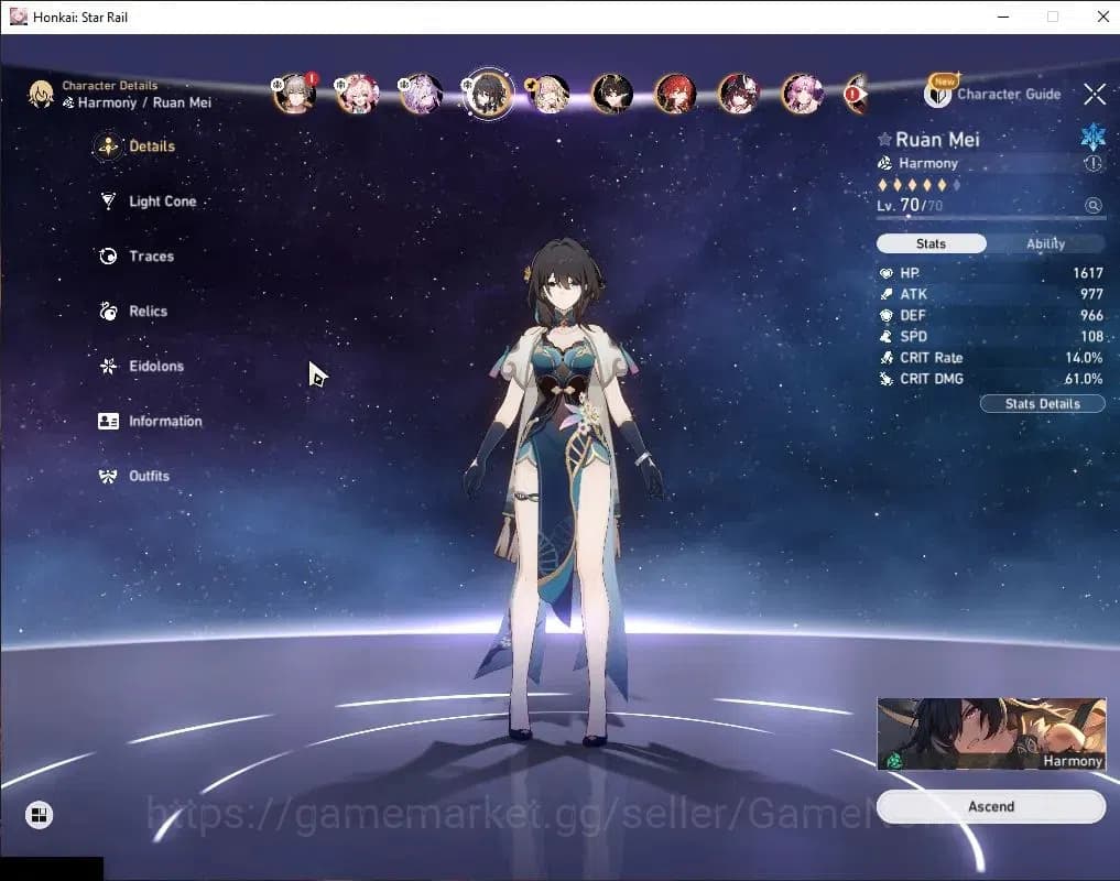 Honkai Star Rail Accounts Asia|TL 58|1 Golden Companion|7 Limited|Castorice+ image 17