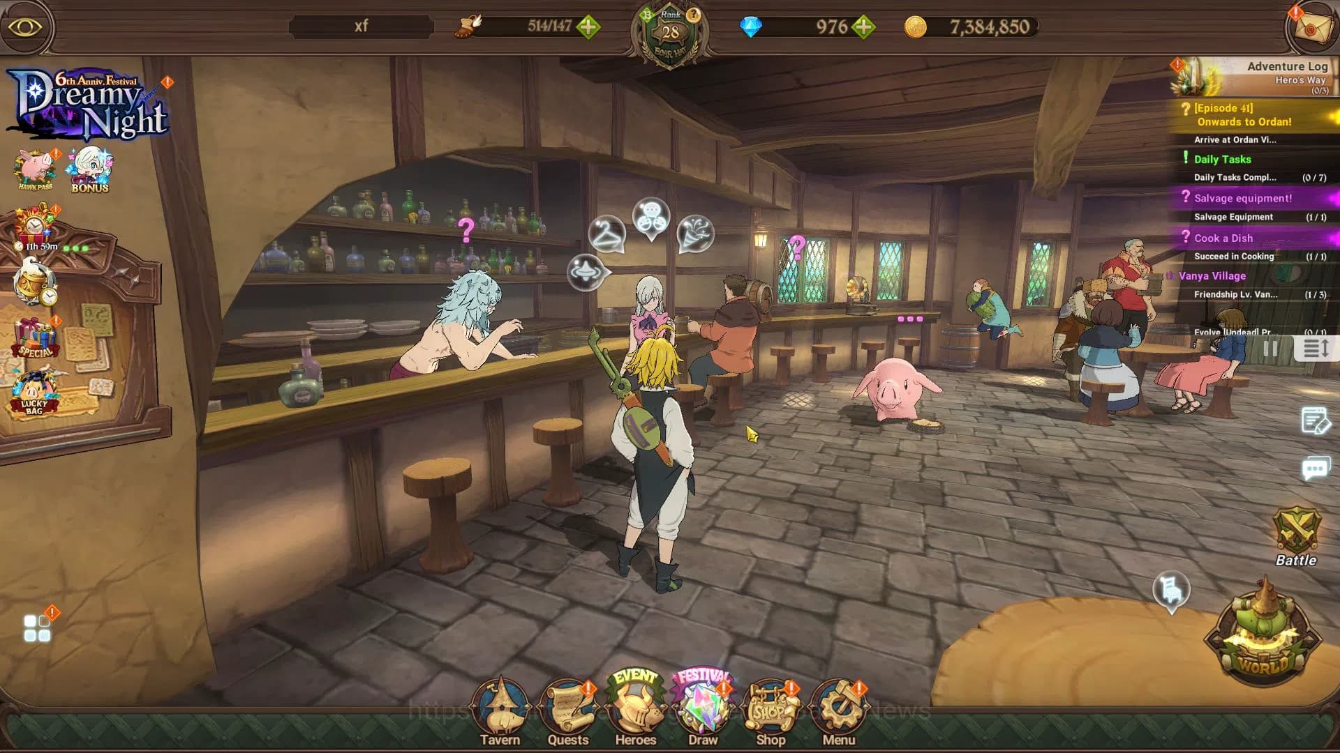 The Seven Deadly Sins: Grand Cross Accounts Global|657K CC|Starter Ch4|976 DM|1 UR+Collab Fire image 1
