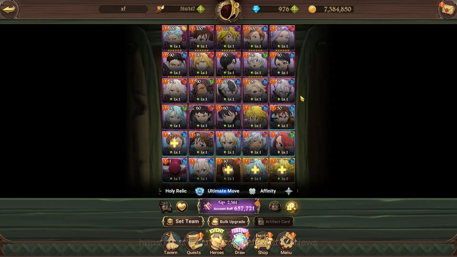 The Seven Deadly Sins: Grand Cross Accounts Global|657K CC|Starter Ch4|976 DM|1 UR+Collab Fire image 5