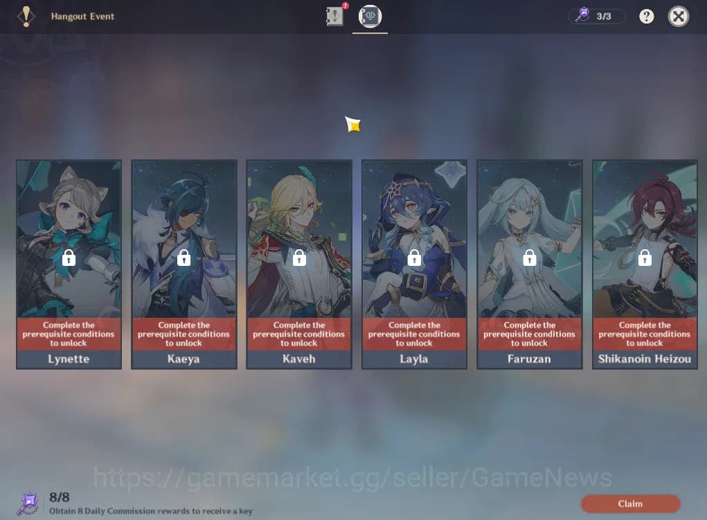 Genshin Impact Accounts ASIA|AR50|3Limited+26(*4Character)|Flins,Ineffa,Va image 14