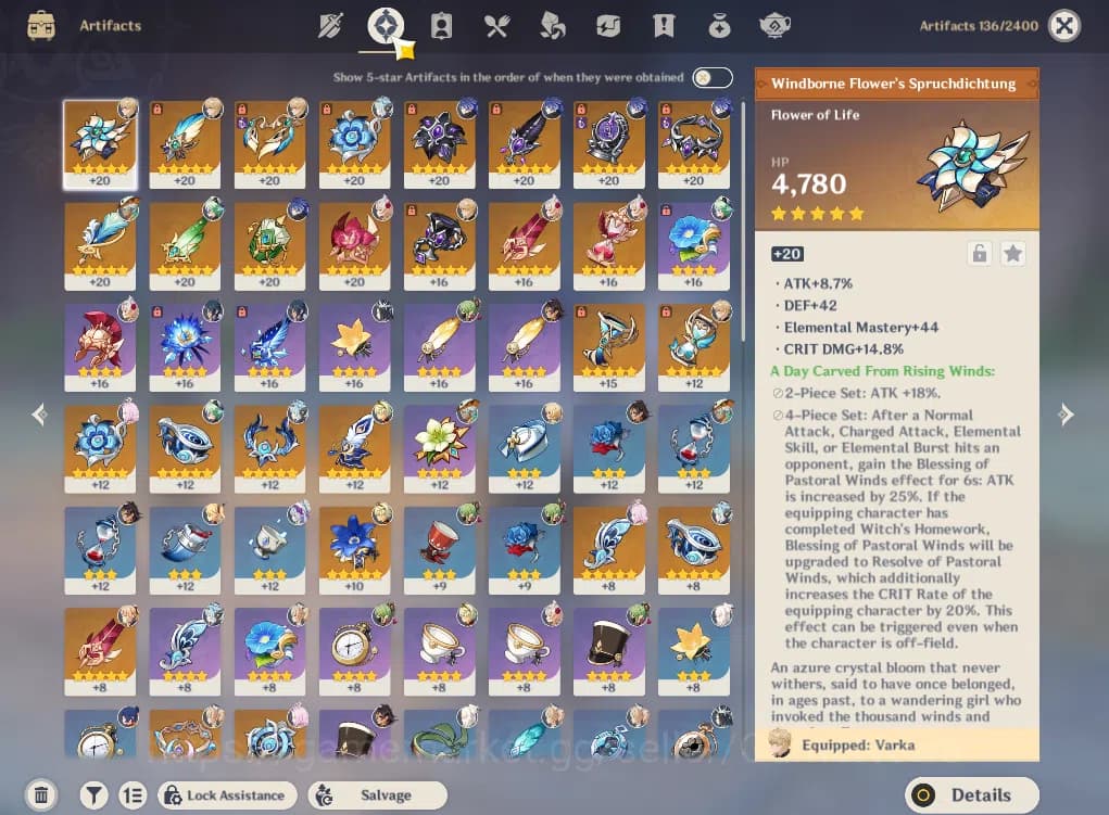 Genshin Impact Accounts ASIA|AR50|3Limited+26(*4Character)|Flins,Ineffa,Va image 7