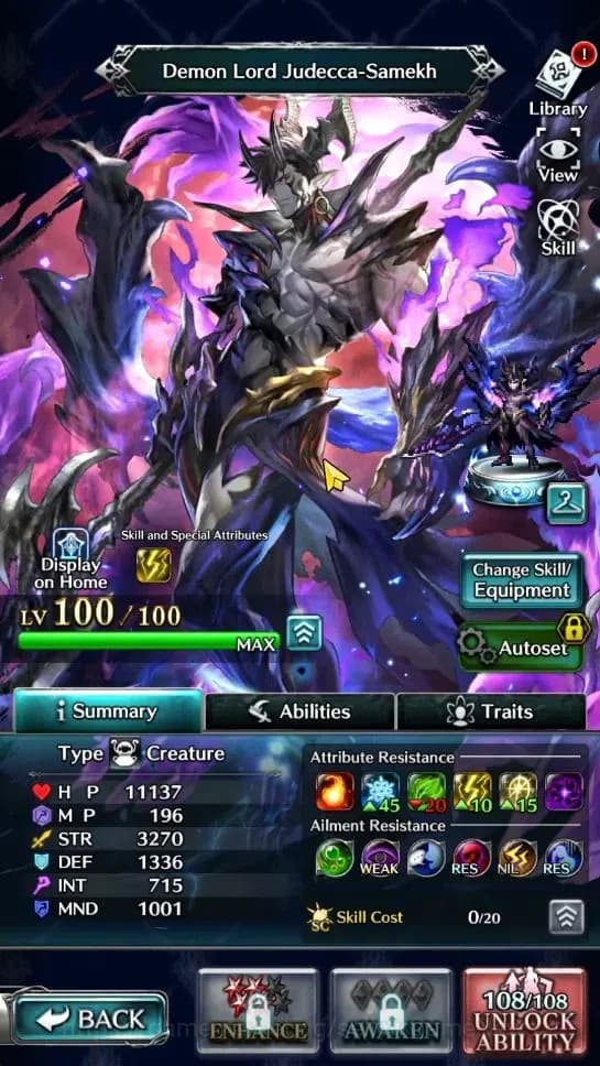 Last Cloudia Accounts GLOBAL|Rank 11|Top Tier Unit [Demon Lord Judecca-S image 2