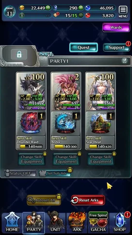 Last Cloudia Accounts GLOBAL|Rank 11|Top Tier Unit [Demon Lord Judecca-S image 5