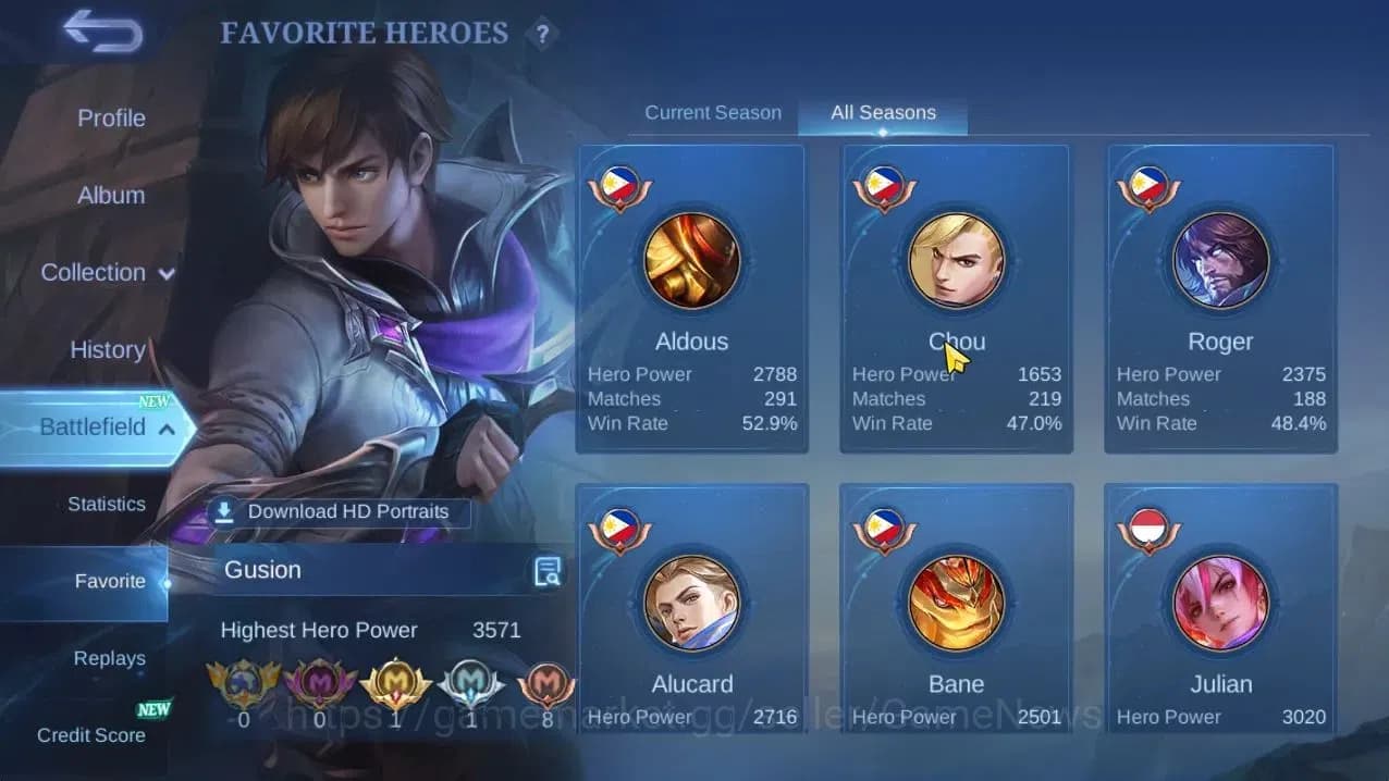 Mobile Legends: Bang Bang Accounts Hero 130|Skin278|HighGlory 56|Hanabi Vessel,Aspira image 16