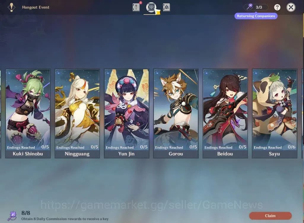 Genshin Impact Accounts ASIA|AR57|8Limited+9(*5WEP)|(YelanC4,Kinich,Emilie image 14