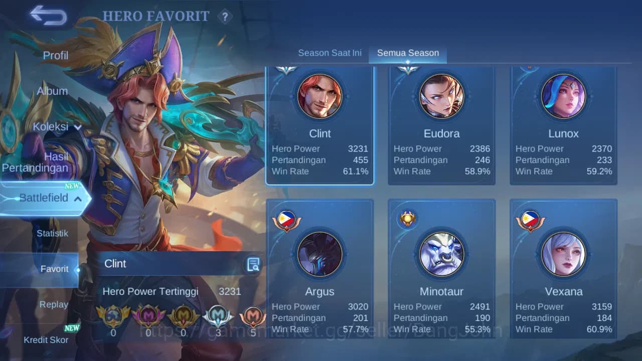 Mobile Legends: Bang Bang Accounts Hero 132 Skin 440 | Prime Claude | Luckybox Akai, image 19