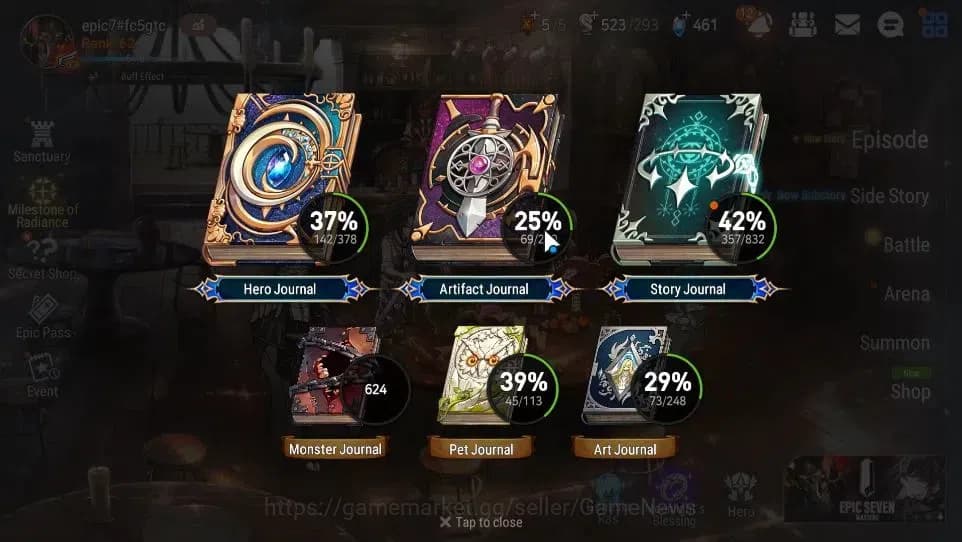 Epic Seven Accounts GLOBAL Unverif|10 ML(Notos,Salome,NM Luna,Zio,Etc) image 3