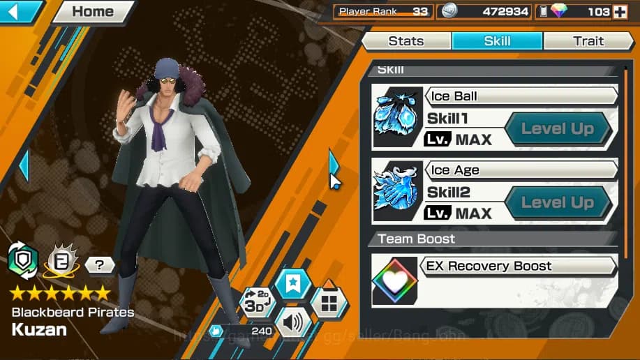 One Piece Bounty Rush Accounts Global | 4EX | Rank 33 | Okuchi Yamato, Roronoa Zo image 6