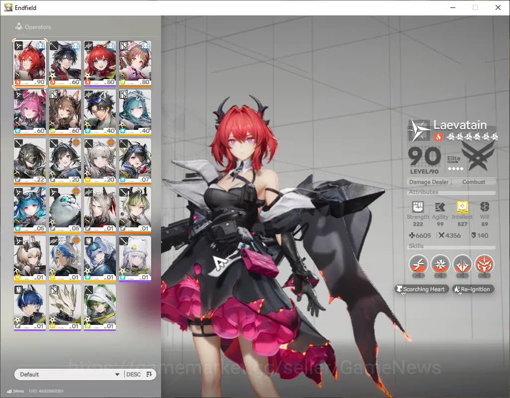 Arknights: Endfield Accounts ASIA|Lv53|8SSR(4Limited)+11(*6WP)|(Laevatain,Yvone image 1