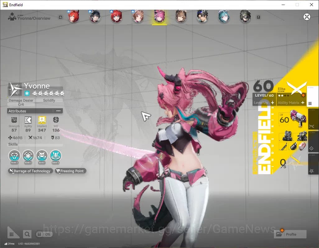 Arknights: Endfield Accounts ASIA|Lv53|8SSR(4Limited)+11(*6WP)|(Laevatain,Yvone image 2
