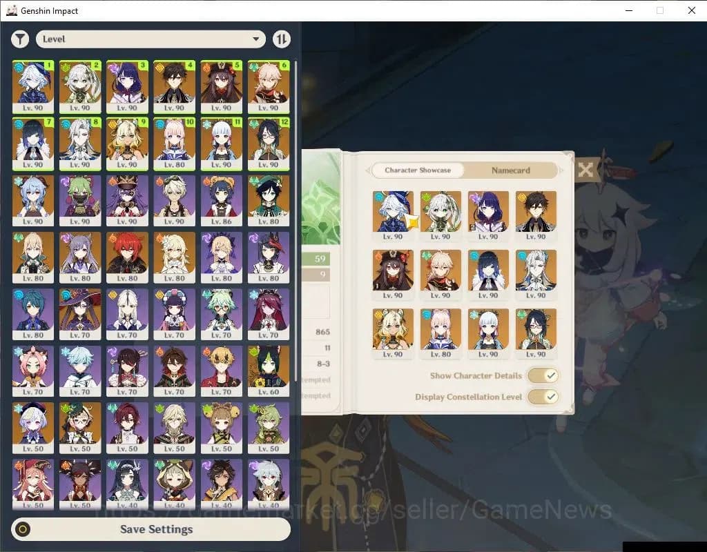 Genshin Impact Accounts ASIA|AR 59|15 Limited+6(*5Weapon)|(Furina,HutaoC1, image 1