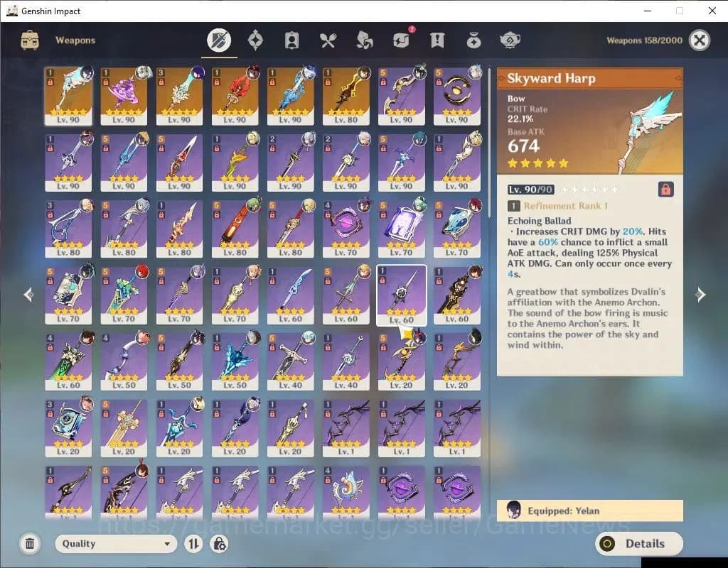 Genshin Impact Accounts ASIA|AR 59|15 Limited+6(*5Weapon)|(Furina,HutaoC1, image 7