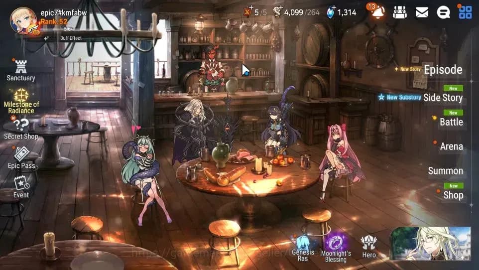 Epic Seven Accounts GLOBAL Unverif|New Era|4 ML(TM Luluca,Straze,FL Li image 1