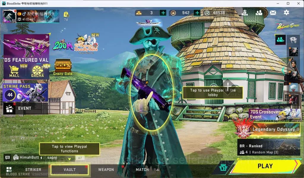 Blood Strike Accounts ASIA|COLLAB=KAR98K,AK47|LIMITED=P7,AR97,|ULTRA=M4A image 1