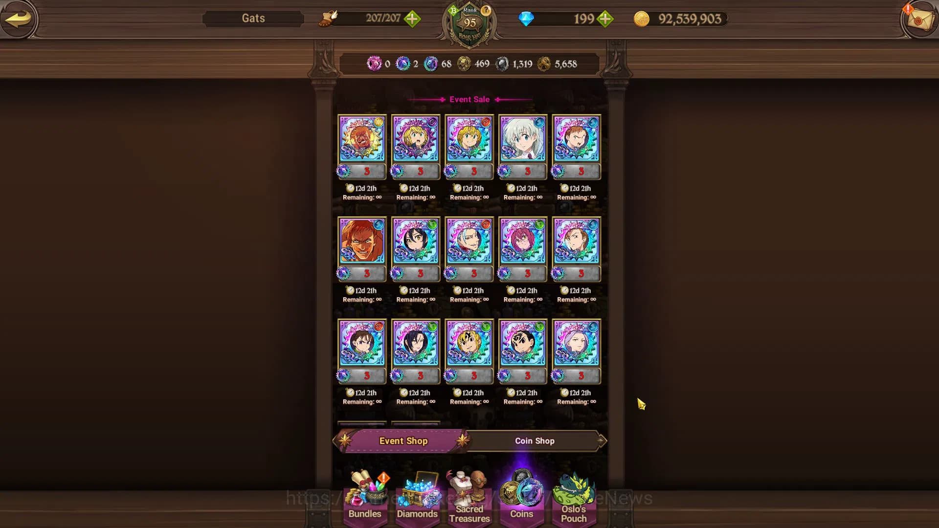 The Seven Deadly Sins: Grand Cross Accounts Asia|5,7M CC|199 DM|3 LR+6 UR+Many Collab|Ludociel image 14