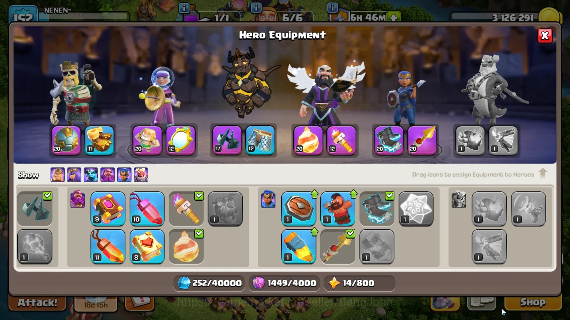 Clash of Clans Accounts TH 14-BH 9|Many Skin|LVL 152|League Witch17|HH 8|B image 11