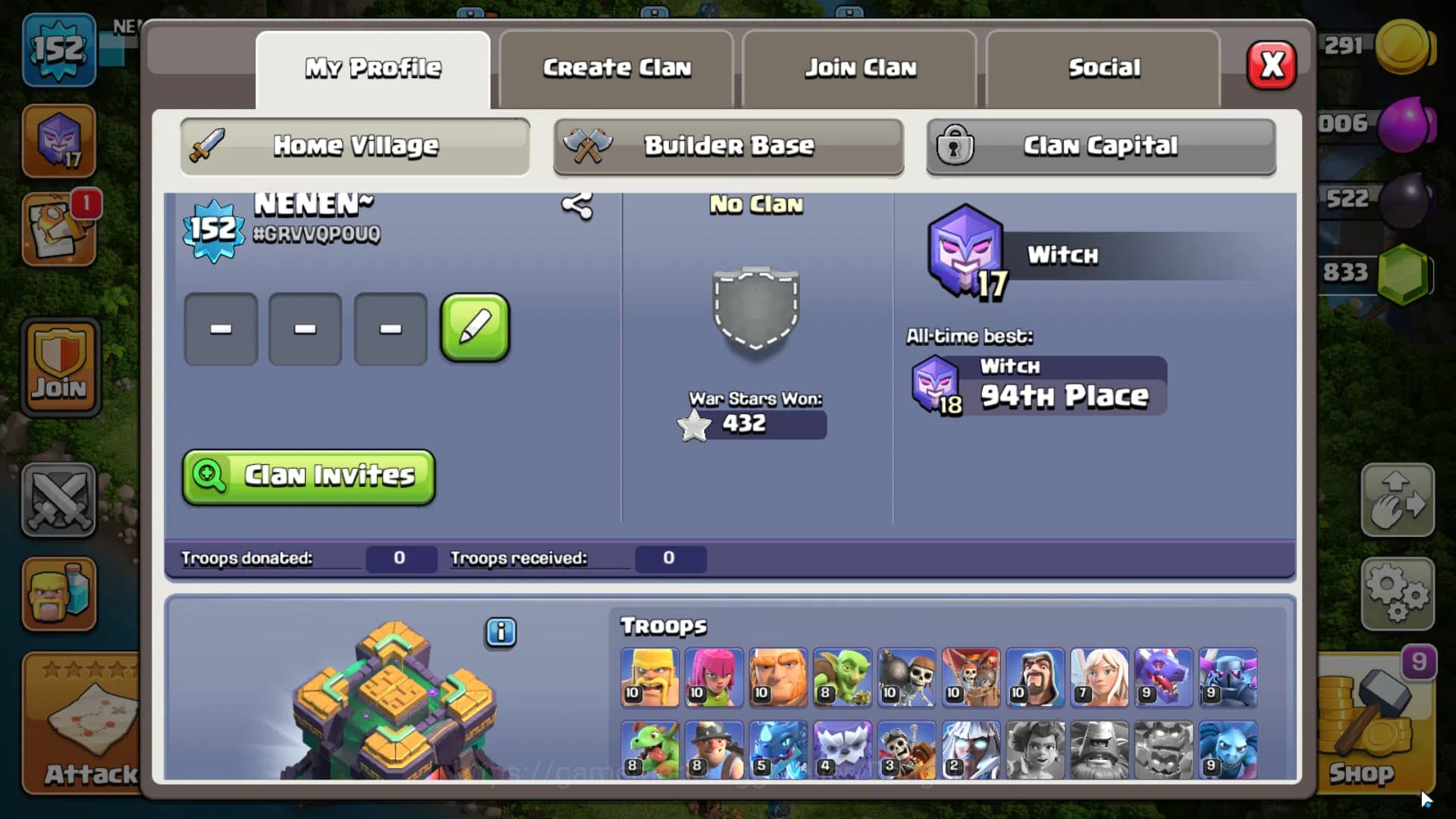 Clash of Clans Accounts TH 14-BH 9|Many Skin|LVL 152|League Witch17|HH 8|B image 4