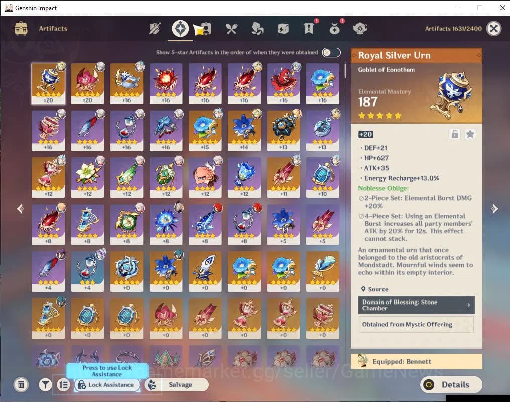 Genshin Impact Accounts Asia|AR 50|5 Limited|Arlecch,Neuvill,Kazuha,Xilone image 6