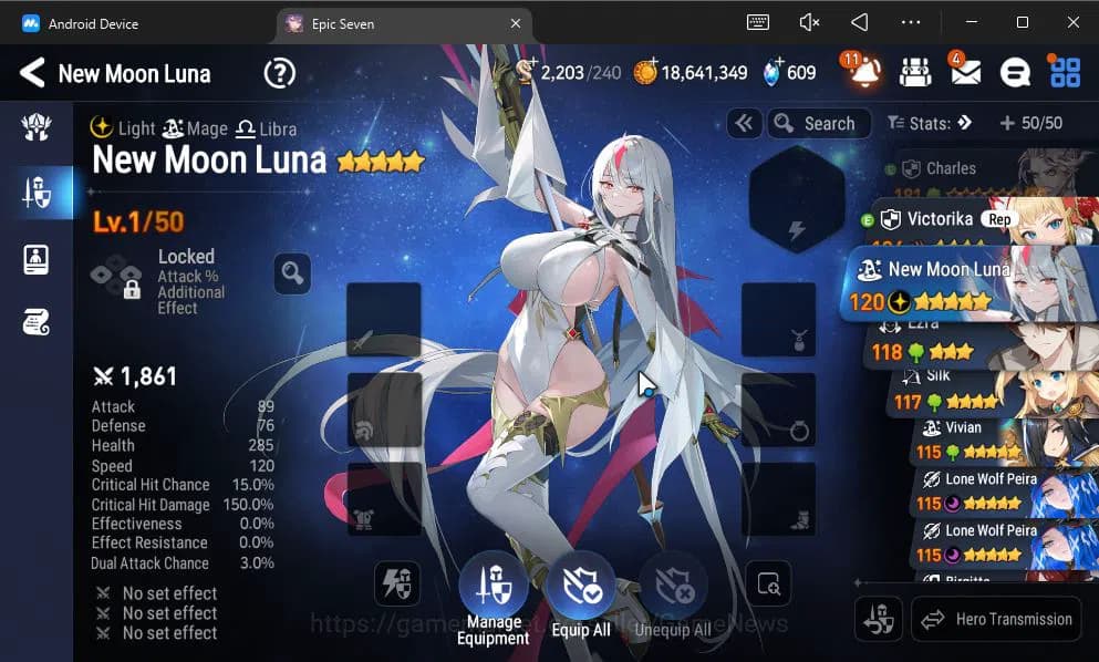 Epic Seven Accounts GLOBAL Unverif|7 ML(NM Luna,Straze,TE Kayron,Etc)+ image 3