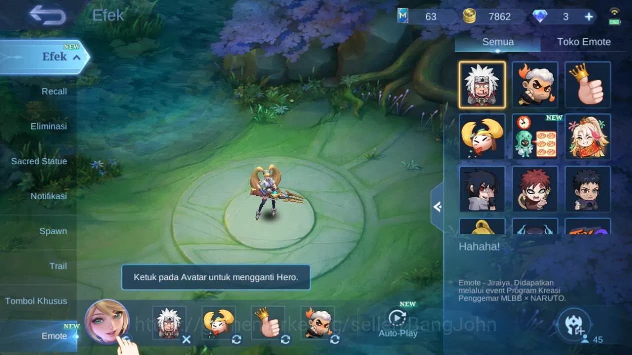 Mobile Legends: Bang Bang Accounts GLOBAL|skin 46, hero 45|naruto garaa,epic kufra,sp image 2