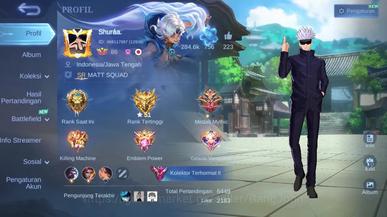 Mobile Legends: Bang Bang Accounts GLOBAL Hero 132 Skin 372 Legend Freya | 11.11 Haya image 1