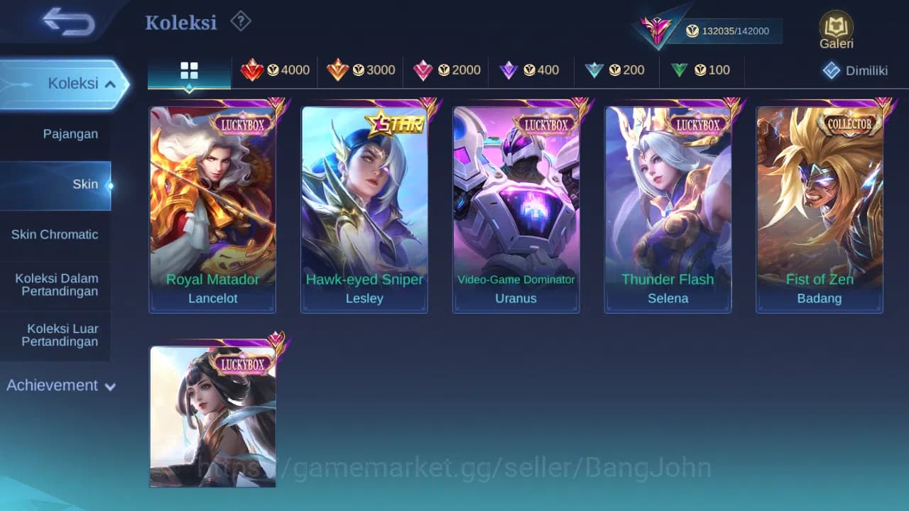 Mobile Legends: Bang Bang Accounts GLOBAL Hero 132 Skin 372 Legend Freya | 11.11 Haya image 6