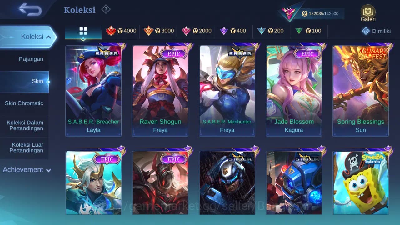 Mobile Legends: Bang Bang Accounts GLOBAL Hero 132 Skin 372 Legend Freya | 11.11 Haya image 8