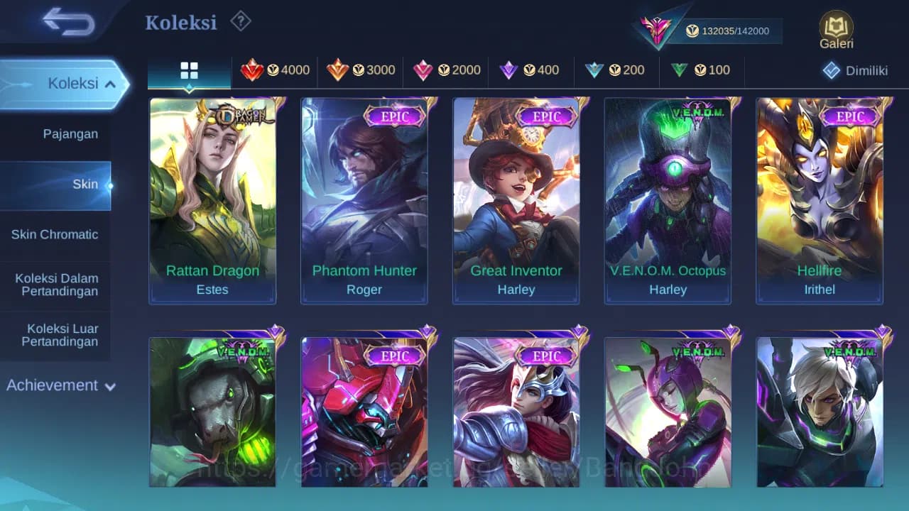 Mobile Legends: Bang Bang Accounts GLOBAL Hero 132 Skin 372 Legend Freya | 11.11 Haya image 9