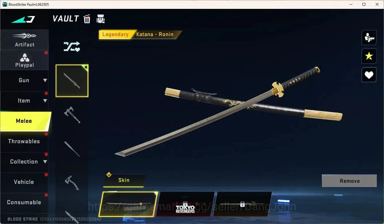 Blood Strike Accounts ASIA | Legendary Malee Katana | EVANGELION MCX | B image 2