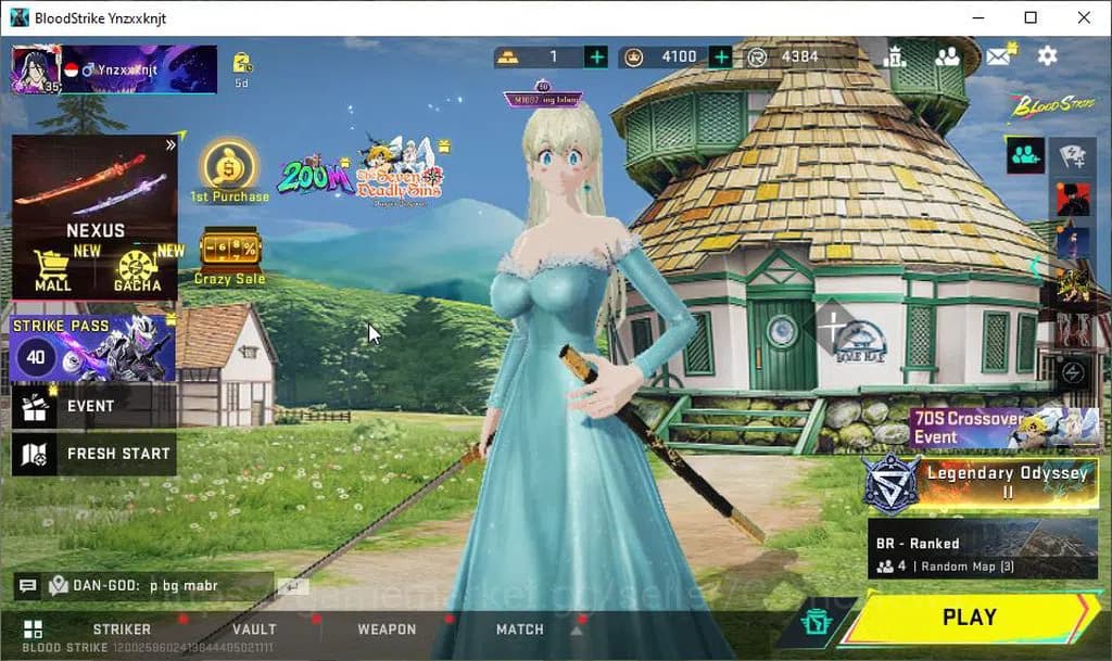 Blood Strike Accounts ASIA|ETERNAL ZERO-Oda|Collab 7DS[Elizabeth,Kar98k, image 1