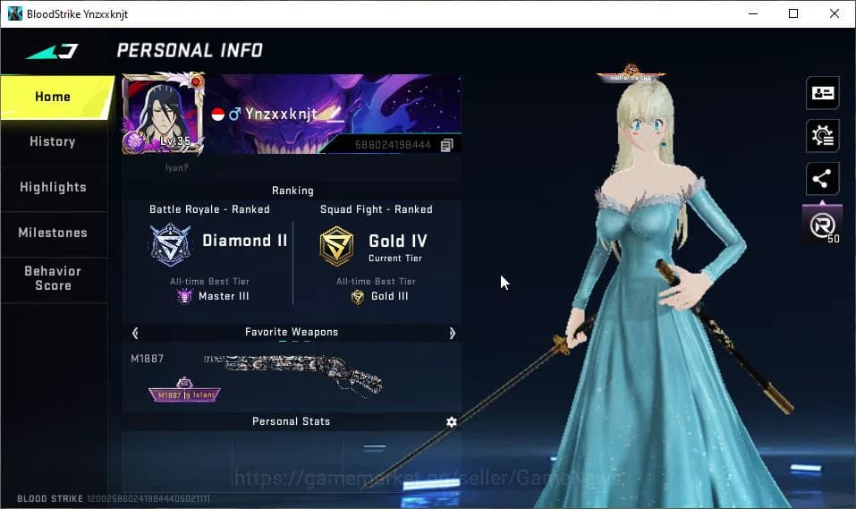 Blood Strike Accounts ASIA|ETERNAL ZERO-Oda|Collab 7DS[Elizabeth,Kar98k, image 20