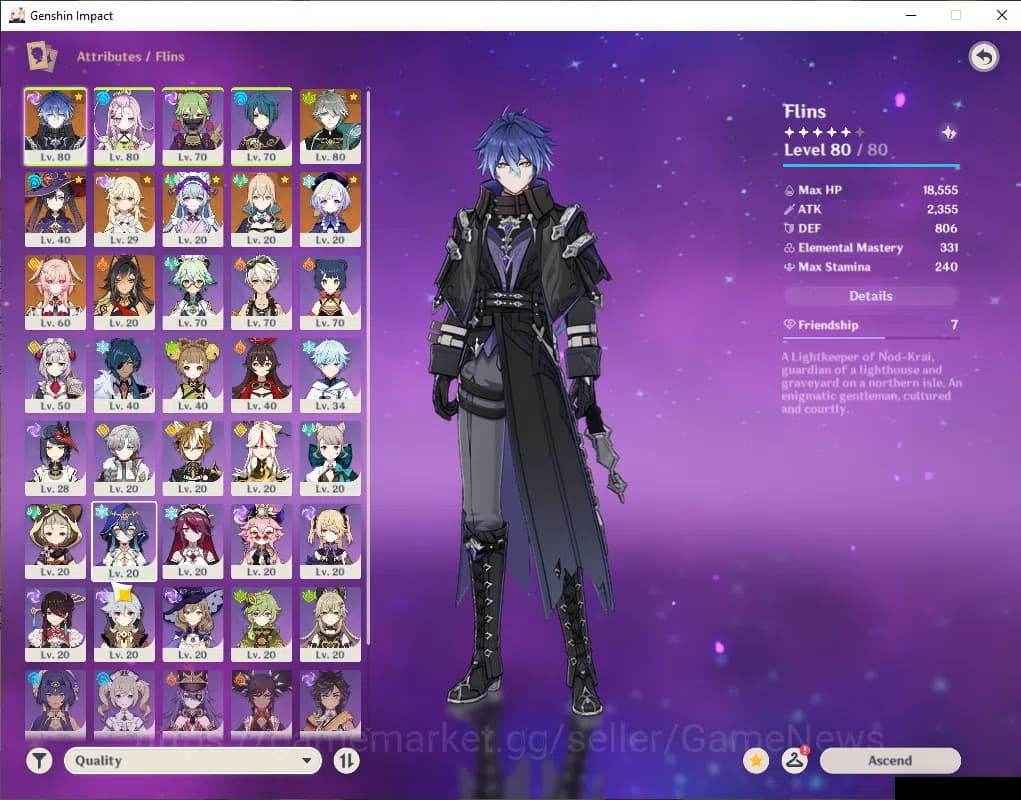Genshin Impact Accounts ASIA|AR 50|3 Limited+4(*5Weapon)|Linnea,Flins,Alha image 12