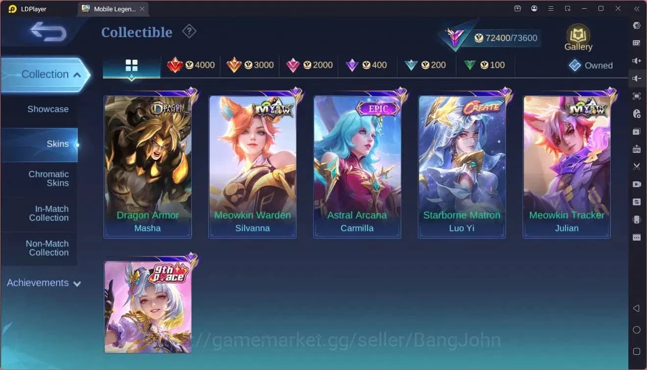 Mobile Legends: Bang Bang Accounts GLOBAL Hero 130 Skin 315|Kishin Angela|Aspirants G image 13
