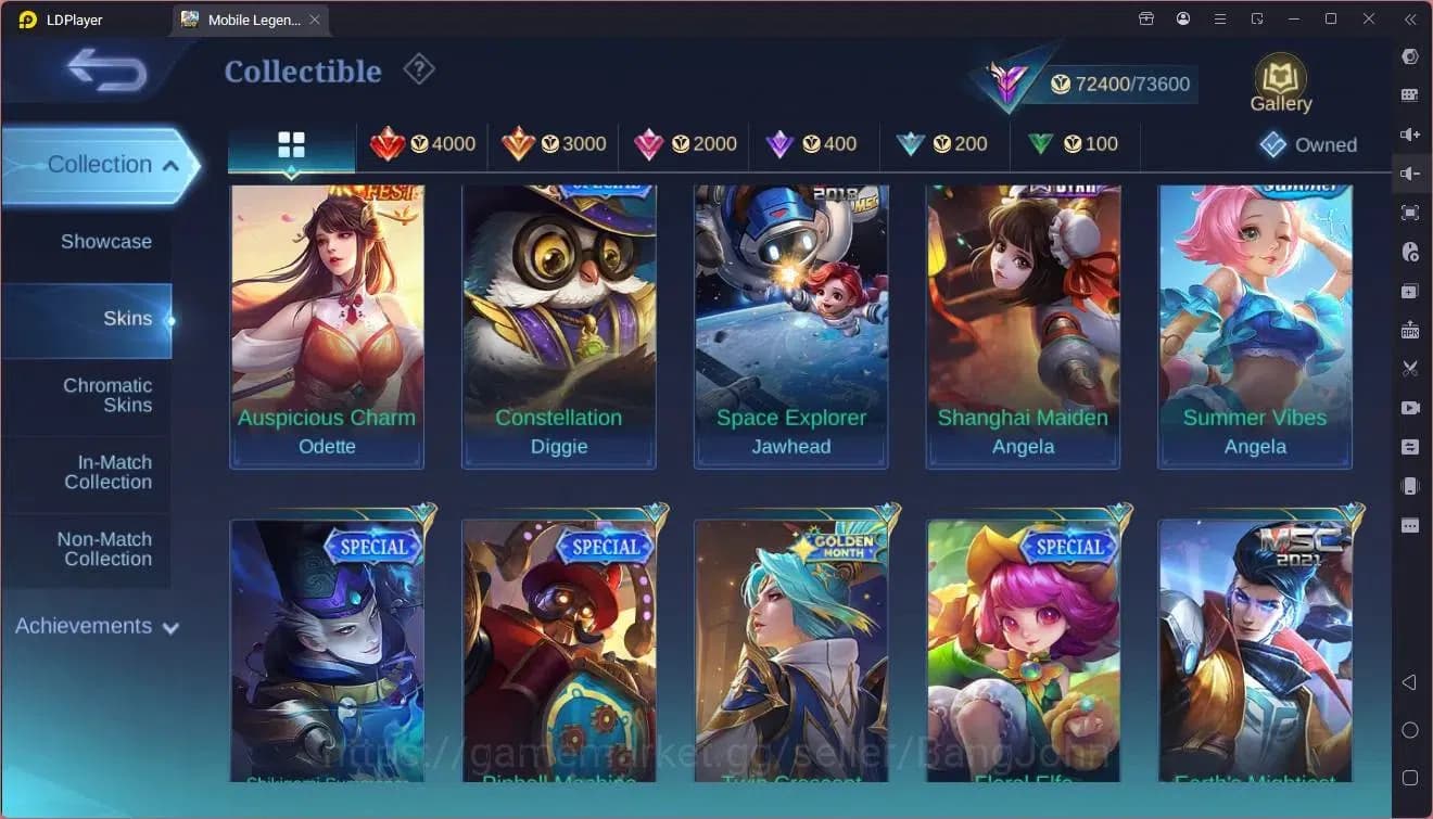 Mobile Legends: Bang Bang Accounts GLOBAL Hero 130 Skin 315|Kishin Angela|Aspirants G image 17