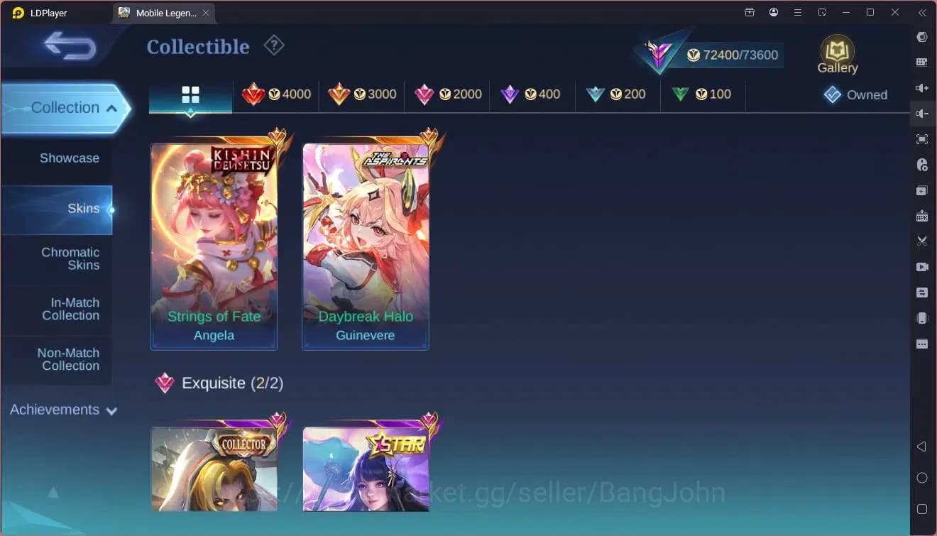 Mobile Legends: Bang Bang Accounts GLOBAL Hero 130 Skin 315|Kishin Angela|Aspirants G image 7