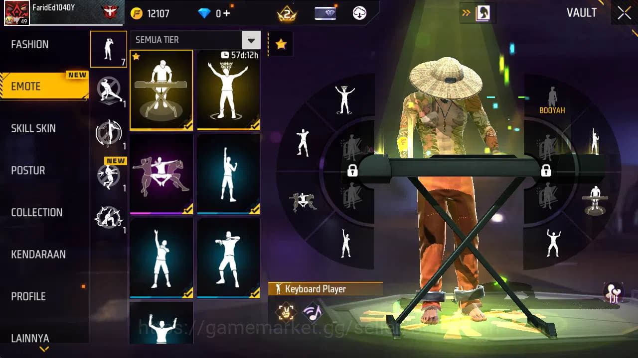 Free Fire Accounts Indonesia|Vault 68, SG gurun, SG lumut, tas bunny, image 5