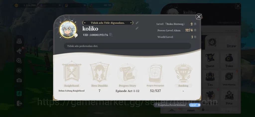 The Seven Deadly Sins: Origin Accounts NA West | Fresh Starter Lvl 2 |2 SSR| Escanor, Gui image 1