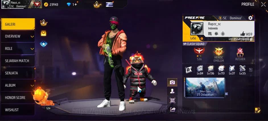 Free Fire Accounts Indonesia|M1887 Hand Of Hope|M1014 Scorpio S Lv4,T image 16