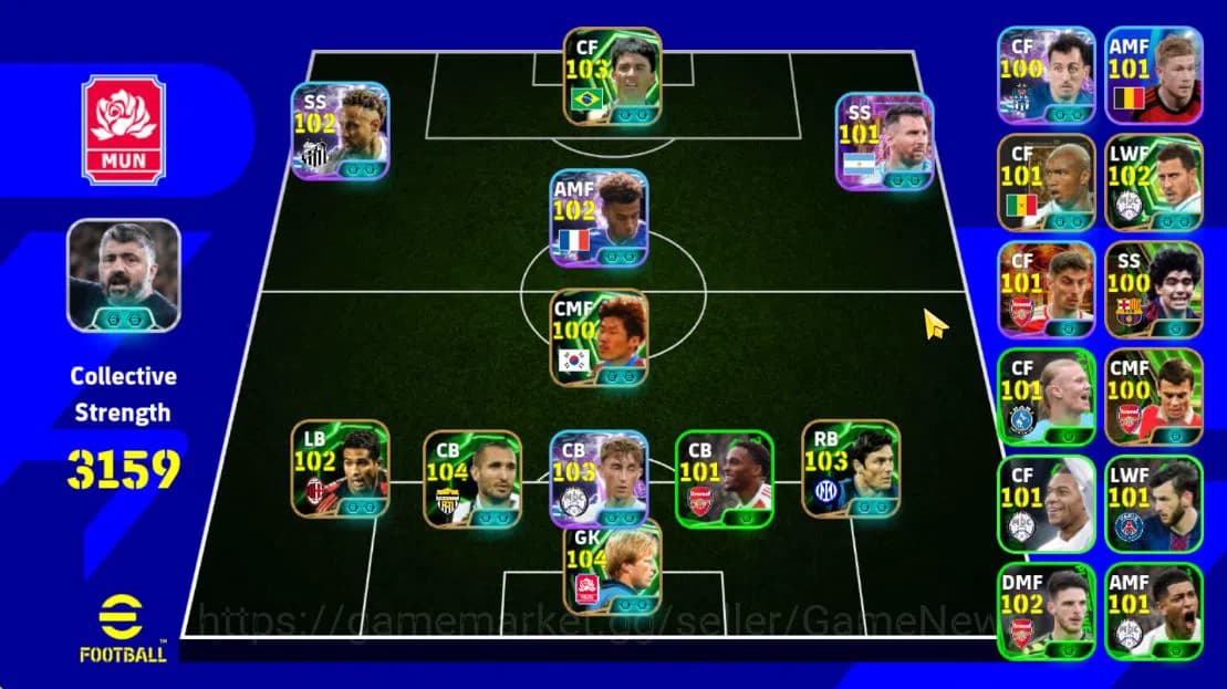 eFootball Accounts Mobile|Blitz Curler(Neymar Jr,Desire Doue),Phenom image 1