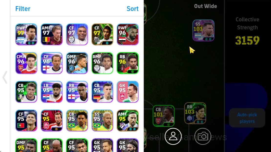 eFootball Accounts Mobile|Blitz Curler(Neymar Jr,Desire Doue),Phenom image 2