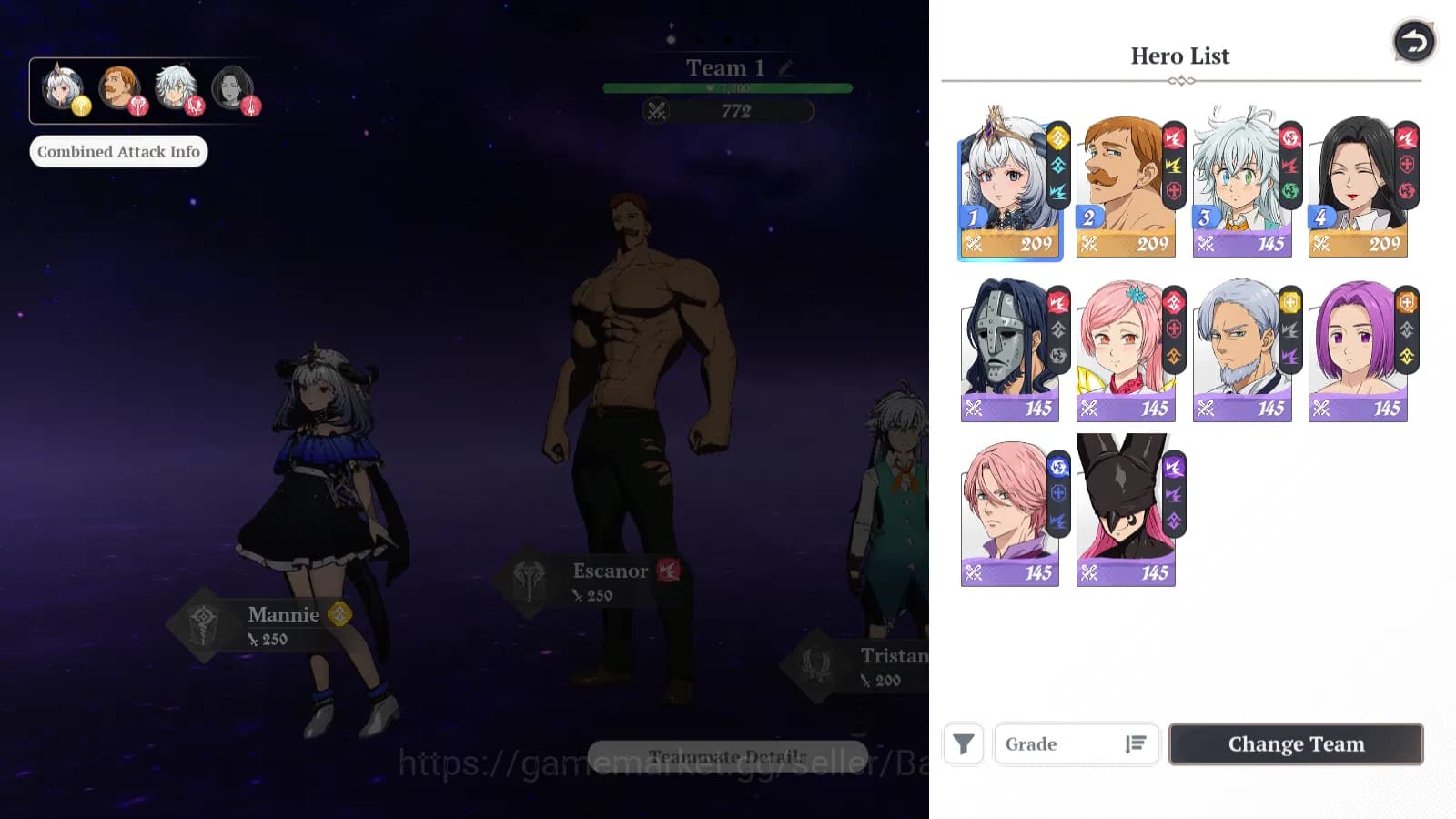 The Seven Deadly Sins: Origin Accounts EUROPE|Fresh Starter Lvl 2|3 SSR|Escanor,Guila,Man image 3