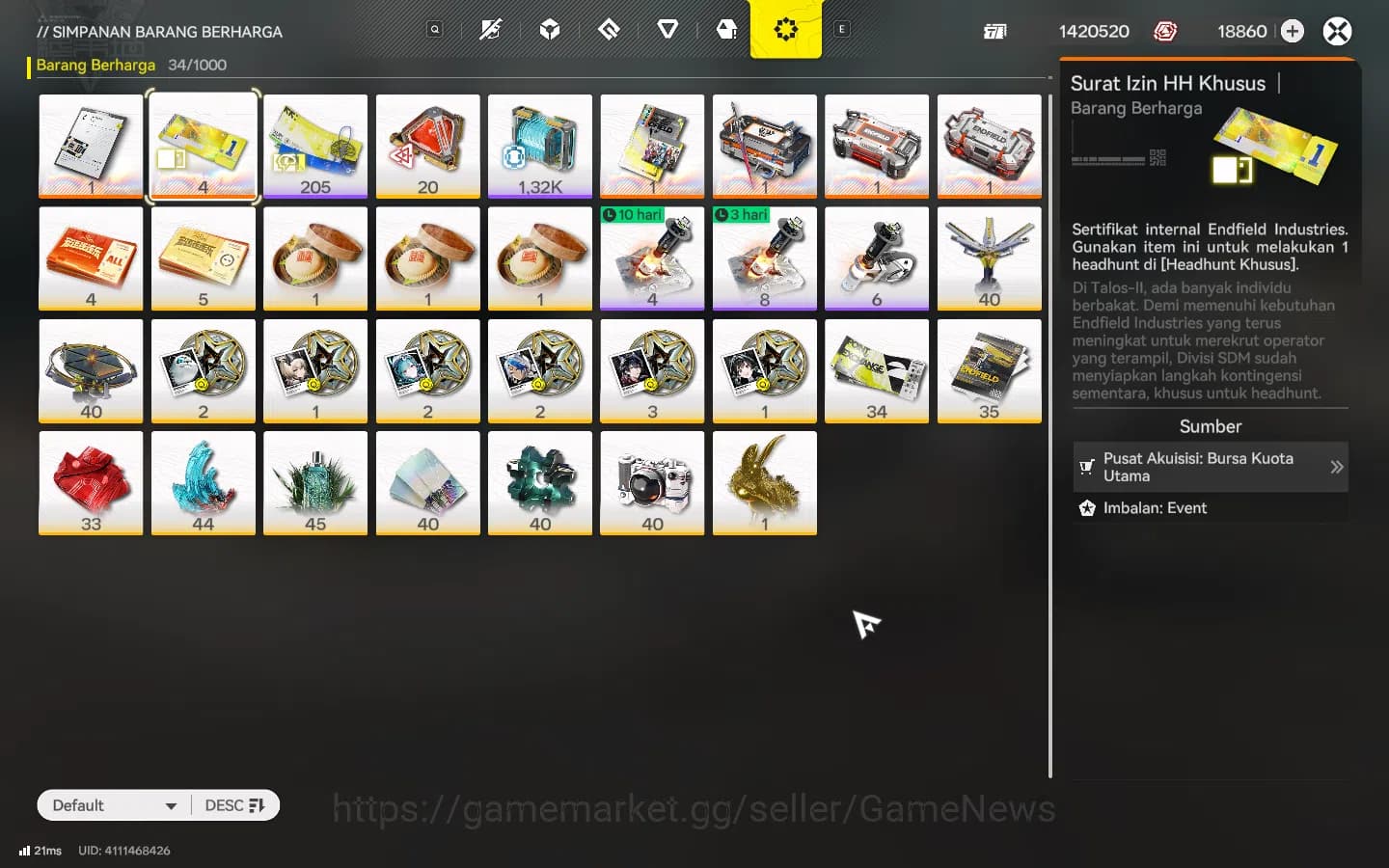Arknights: Endfield Accounts Asia Lv 47 18k Oro|4 SSR[Tangtang+Sign,Lastrite,Em image 11