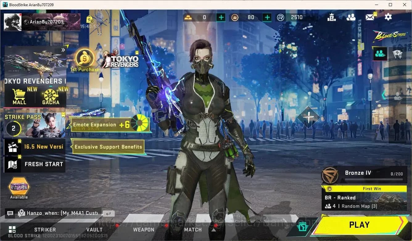 Blood Strike Accounts ASIA | EVA: MCX-EVA-00 | 1 ULTRA QBZ-Endless | 4 L image 1