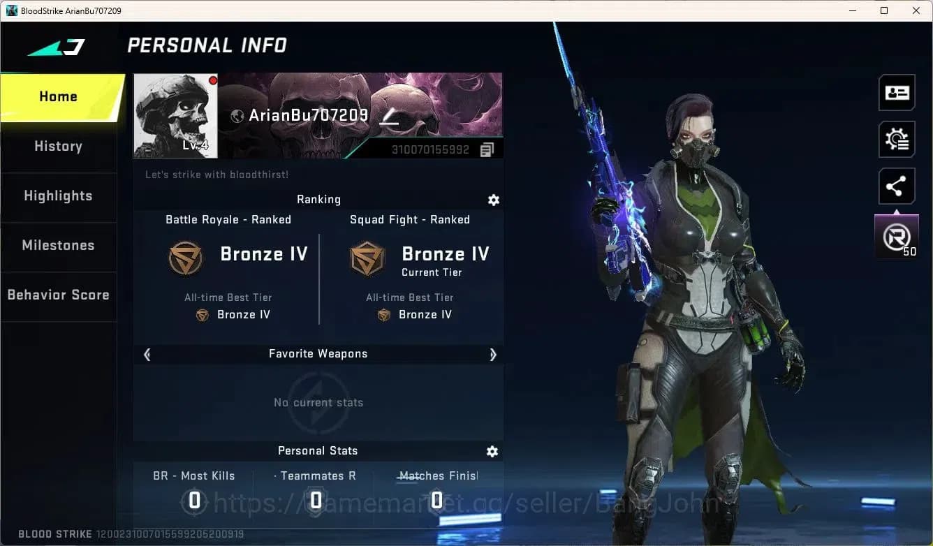 Blood Strike Accounts ASIA | EVA: MCX-EVA-00 | 1 ULTRA QBZ-Endless | 4 L image 2